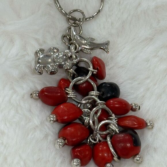 NATURAL HUAYRURO SEEDS KEYCHAIN, HANDMADE IN PERU. - Picture 1 of 2